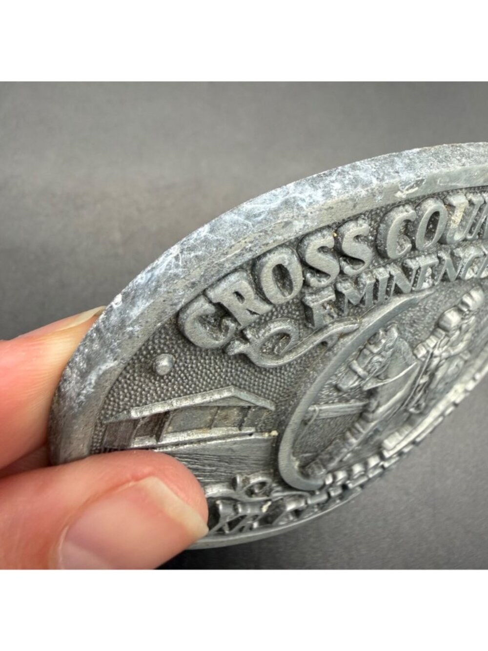 Vintage Belt Buckle Cross Country Trail Ride Eminence Missouri Western Cowboy - Picture 7 of 10